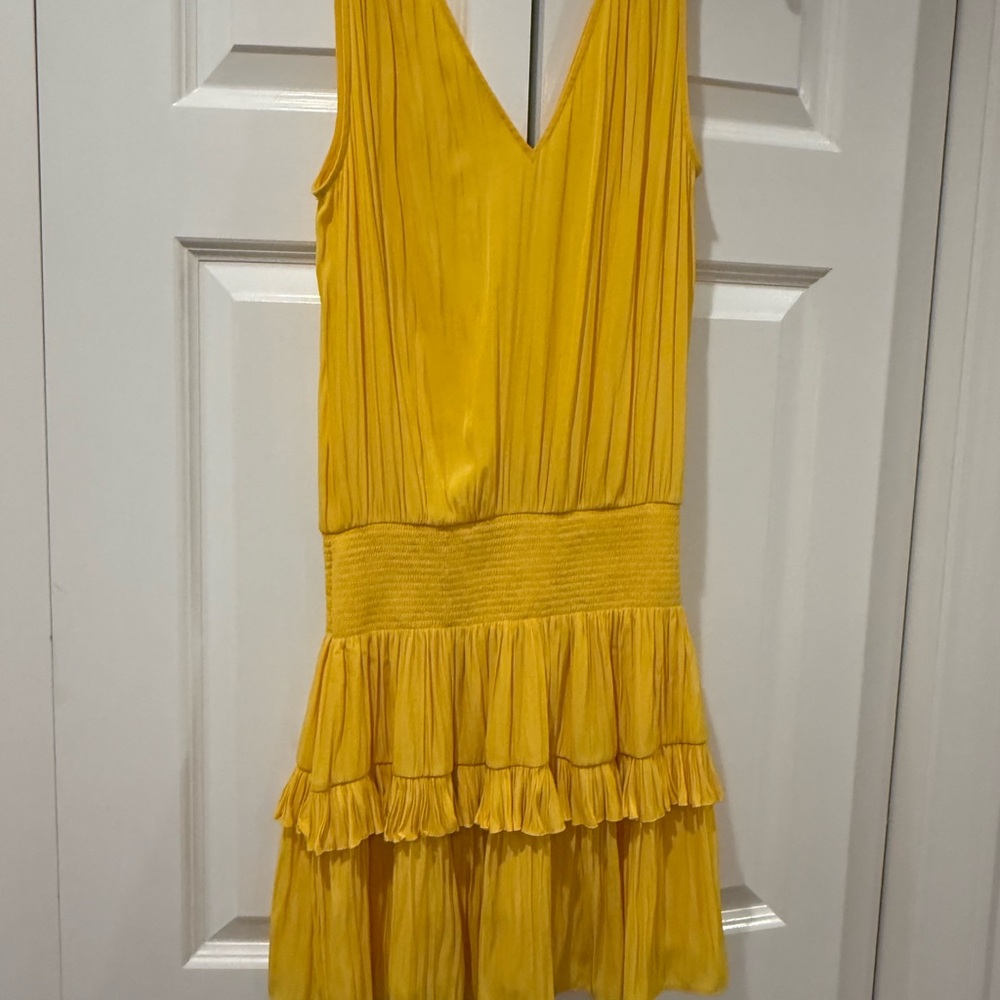 Ramy Brook Vibrant Yellow V-Neck flowy Dress